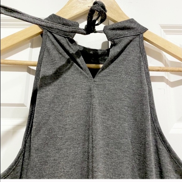 Skull & Roses Maxi Dress NEW Charcoal Gray - Picture 8 of 11